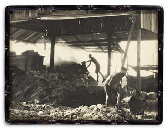 AH FONG (active 1930s) A pair of photographs, including a landscape and an occupational scene with two workers.